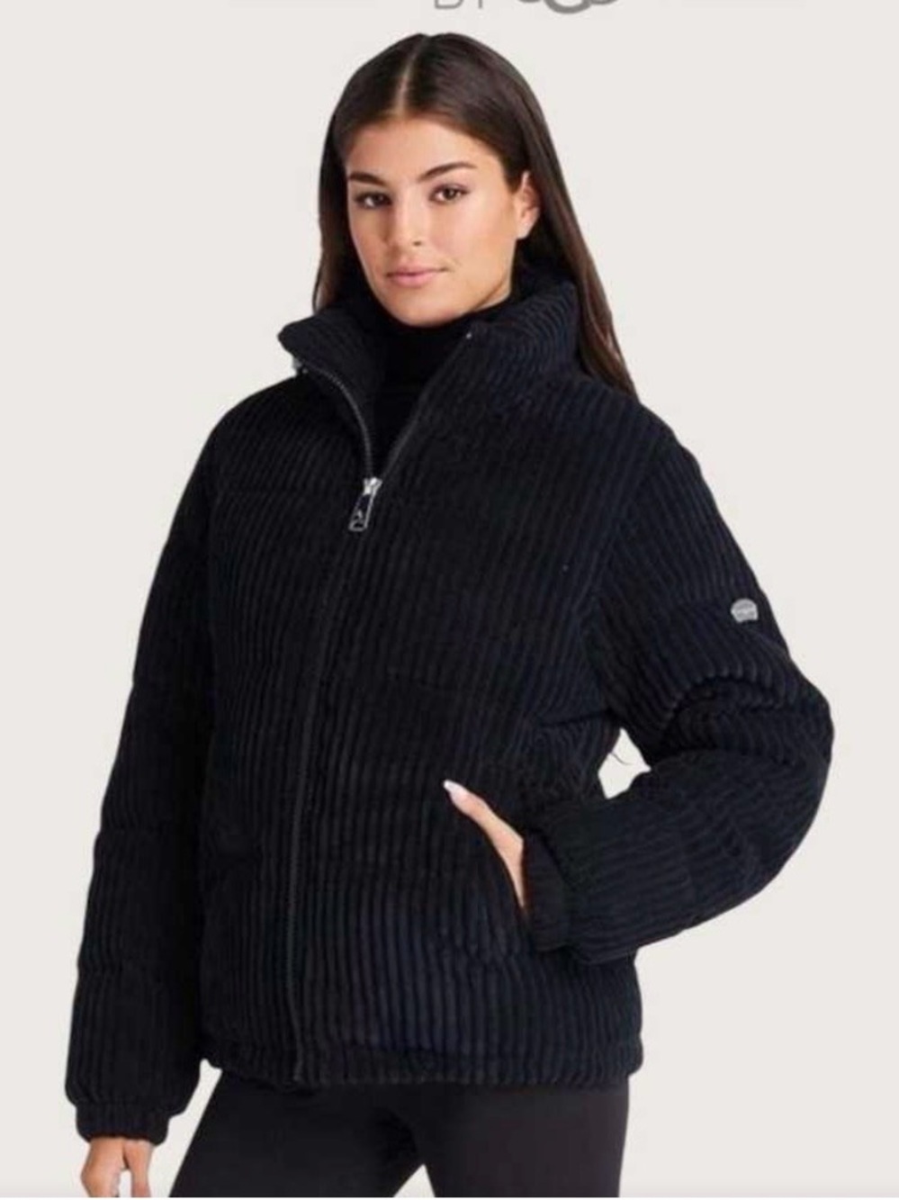Koolaburra by UGG Black Corduroy Puffer Jacket